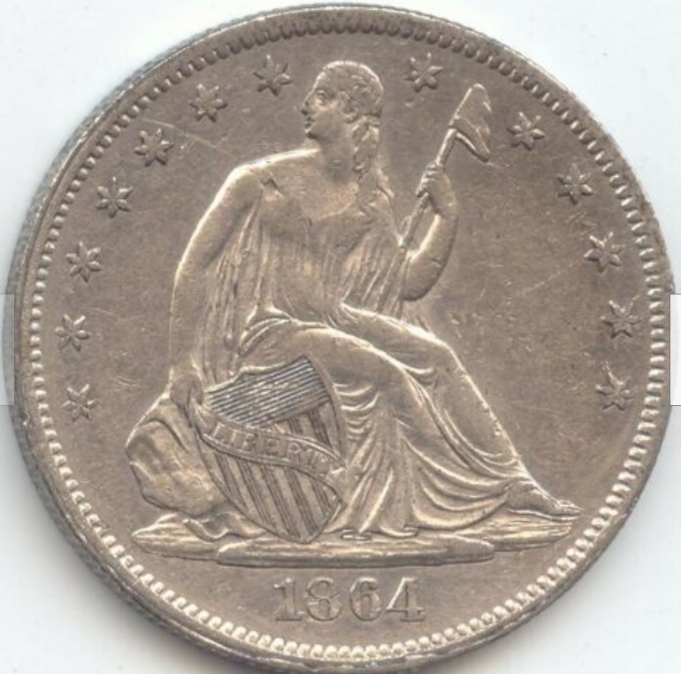 1864-50c-Seated-Liberty-Half-Dollar---Civil-War-Date